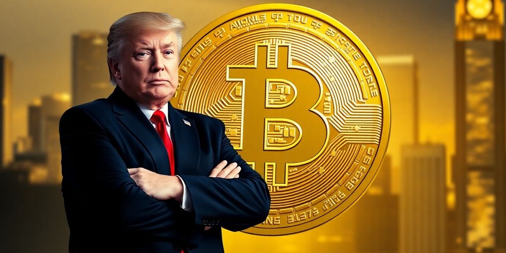 Trump und glänzender Bitcoin