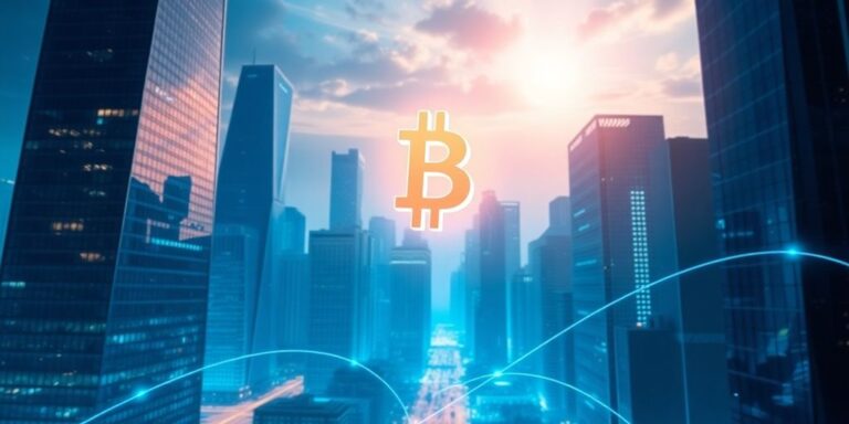 Hologramm Bitcoin Konferenz Futurismus