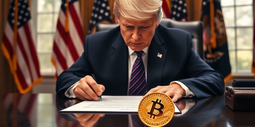 Trump unterschreibt eine Verordnung zur Bitcoin-Reserve.