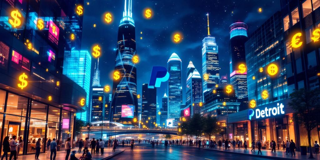 Kryptowährungen und PayPal in der Stadt Detroit