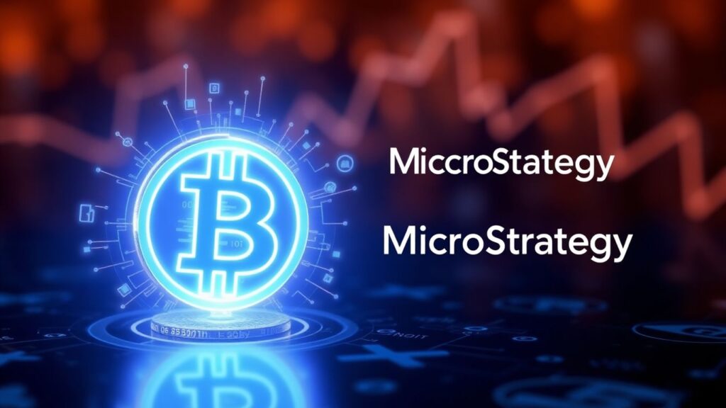 MicroStrategy Bitcoin Symbol Finanzielle Elemente Wachstum