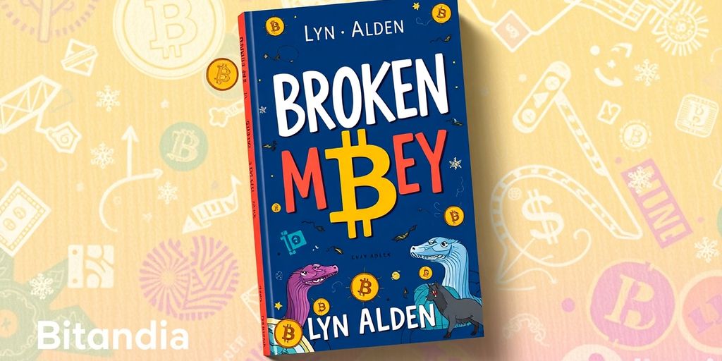Buchcover von 'Broken Money' in buntem Design.