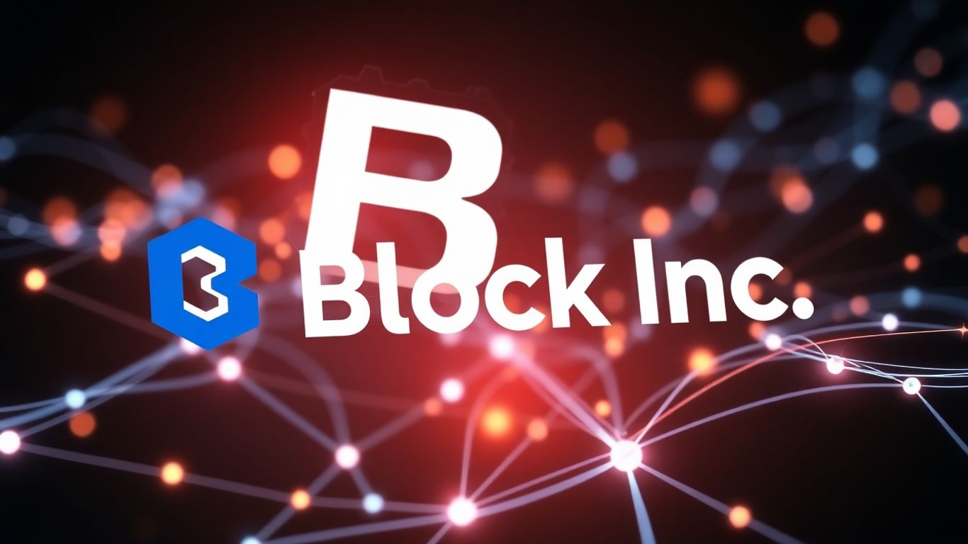 Block Inc. Logo mit Bitcoin und Web5 Elementen