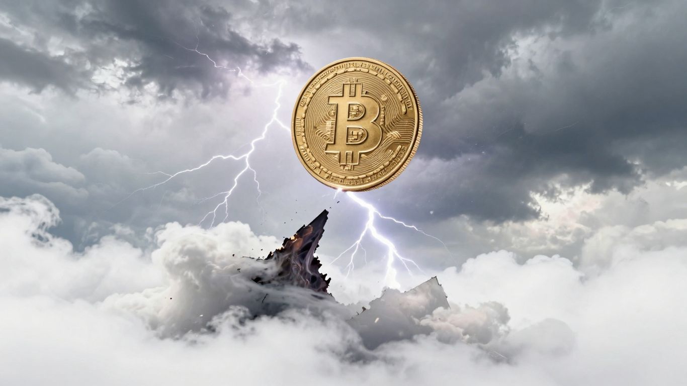 Bitcoin steigt durch stürmischen Himmel