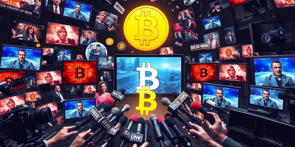 Medienberichterstattung über Bitcoin in einer chaotischen Szene