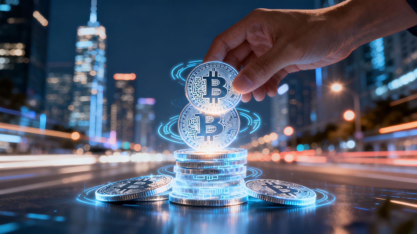 Bitcoin Münzen werden angesammelt trotz Marktschwankungen.