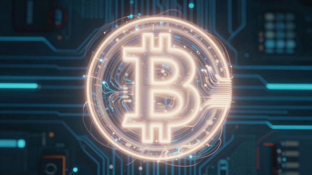 Bitcoin und Quantencomputer: Eine abstrakte Darstellung.